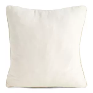 Poszewka na poduszkę 45x45 cm szenilowa kremowa z ozdobną lamówką - VANI Eurofirany