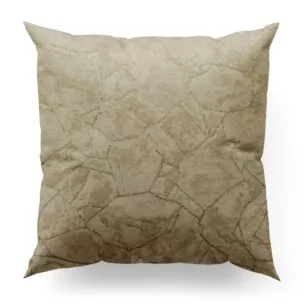 Poszewka szyta kremowa z tkaniny z wzorem przetykanym błyszczącą nicią