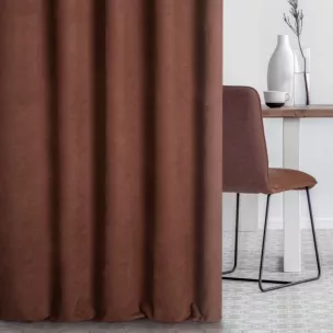 Tkanina zasłonowa miękka gładka o zamszowym chwycie Eurofirany