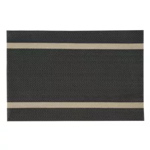 Podkładka na stół czarno, złota 30x45 cm zdobiona pasami ELLA Eurofirany