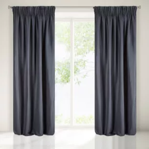 Zasłona granatowa z tkaniny lureksowej 140x270 taśma AGGIE Eurofirany