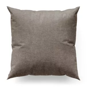 Poszewka szyta ciemnobeżowa z tkaniny szenilowej z efektem melanżu