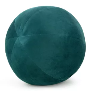 Poduszka dekoracyjna w formie kuli średnica 24 cm welwetowa ciemnoturkusowa GAJA Eurofirany