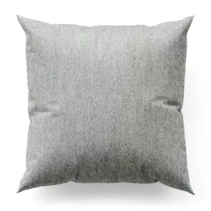 Poszewka szyta szara z tkaniny typu bukla z efektem melanżu
