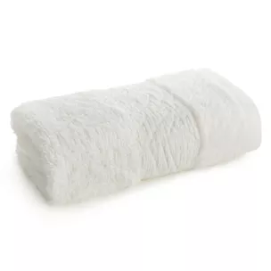 Ręcznik do rąk z bawełny 30x50 cm kolor kremowy z wytłaczanym roślinnym motywem ALBA Eurofirany