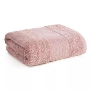 Ręcznik do rąk 30x50 cm bawełniany kolor pudrowy z błyszącą bordiurą AMBER Eurofirany