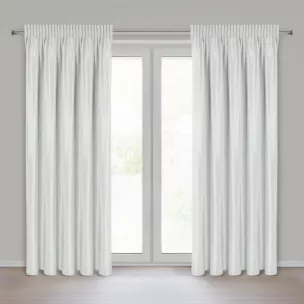 Zasłona biała z błyszczącego welwetu 140x270 cm taśma - CAMERON Eurofirany