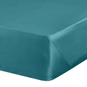 Prześcieradło gładkie bez gumki 160x210 cm z satyny bawełnianej kolor turkusowy 125 g/m2 NOVA Eurofirany