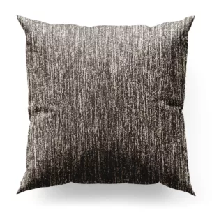 Poszewka szyta brązowo beżowa z miękkiej tkaniny szenilowej z melanżowym wzorem