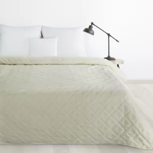 Narzuta kremowa 220x240 cm z geometrycznym wzorem wykonana techniką hot press ALARA 6 DESIGN 91 Eurofirany