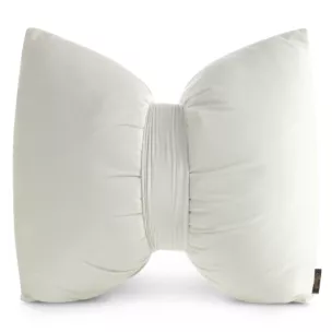 Poduszka 45x55 cm welwetowa kremowa w kształcie kokardy KOKARDA  Eurofirany