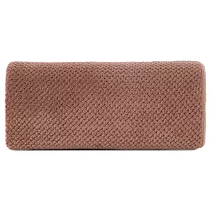 Ręcznik kąpielowy 50x90 cm szybkoschnący z mikrofibry kolor pudrowy róż o ryżowej strukturze 280 g/m2 ZOE 1 Eurofirany