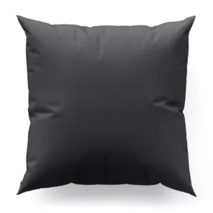 Poszewka szyta stalowa z jednokolorowej gładkiej tkaniny
