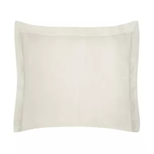 Poszewka na poduszkę 50x70 cm bawełniana z satynowym połyskiem i ozdobną kantą beżowa NOVA COLOUR Eurofirany