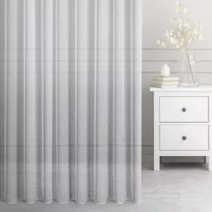 Tkanina firanowa z matowej etaminy zakończona szwem obciążającym Eurofirany