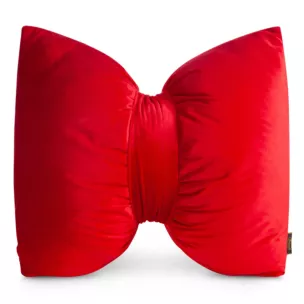 Poduszka 45x55 cm welwetowa kolor czerwony w kształcie kokardy KOKARDA  Eurofirany