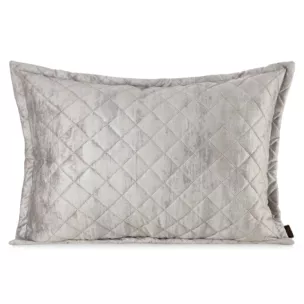 Poszewka na poduszkę 50x70 cm welwetowa pikowana metoda hot press zdobiona błyszczącym przecieranym nadrukiem beżowa BLINK 43 EUROFIRANY PREMIUM