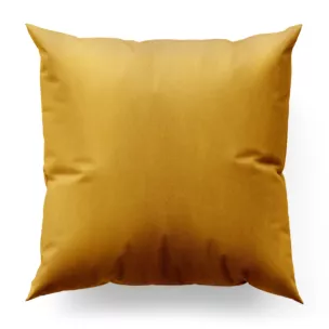 Poszewka szyta AMAYA musztardowa z jednokolorowej gładkiej tkaniny