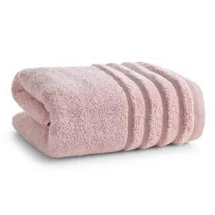 Ręcznik kąpielowy 70x140 cm bawełniany kolor pudrowy z błyszczącą bordiurą 500 g/m2 NADINE Eurofirany