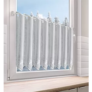 Tkanina firanowa zazdrostka z świątecznym haftem Eurofirany