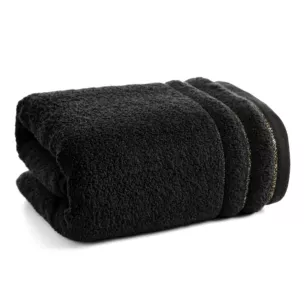 Ręcznik do rąk 30x50 cm bawełniany kolor czarny z błyszczącą bordiurą 500 g/m2 NADINE Eurofirany
