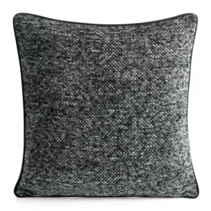 Poszewka na poduszkę 45x45 cm z plecionej szenilowej nici z efektem melanżu stalowa BARI Eurofirany
