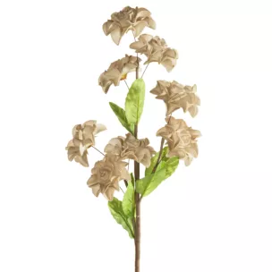 Kwiat sztuczny ciemnobeżowy z plastycznej pianki foamiran 65 cm Eurofirany