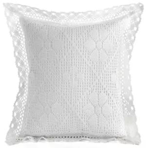 Poszewka na poduszkę 40x40 cm ażurowa biała  w stylu boho MIRELLA Eurofirany