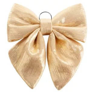 Świąteczna ozdoba w kształcie kokardy z błyszczącej welwetowej tkaniny Eurofirany