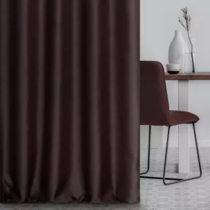 Zasłona szyta na taśmie fala ciemnobordowa z miękkiej tkaniny z efektem melanżu