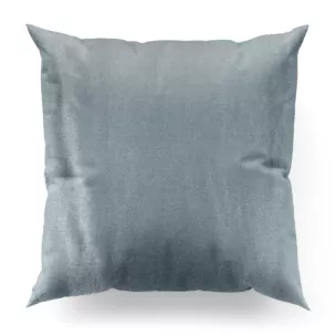 Poszewka szyta srebrna z błyszczącej tkaniny zaciemniającej