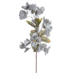 Kwiat sztuczny srebrny z plastycznej pianki foamiran 70 cm Eurofirany