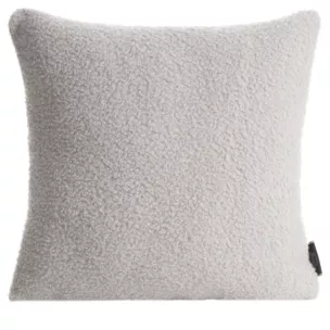 Poszewka na poduszkę 45x45 cm z miękkiej tkaniny barankowej srebrna BUKLA Eurofirany