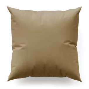 Poszewka szyta beżowa z jednokolorowej gładkiej tkaniny