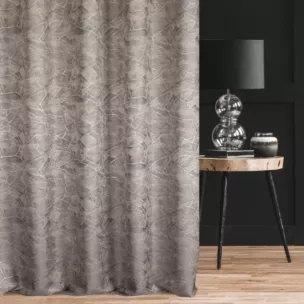 Zasłona szyta na tunelu stalowa z tkaniny z wzorem przetykanym błyszczącą nicią