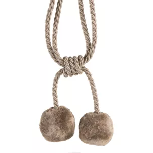 Dekoracyjny sznur do zasłon ANGELA upinacz z ozdobnymi pomponami Eurofirany