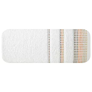 Ręcznik do rąk 30x50 cm bawełniany kolor kremowy z ozdobnym stębnowaniem 500 g/m2 POLA Eurofirany