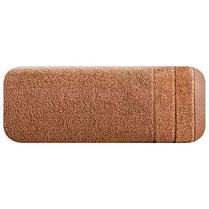 Ręcznik do rąk 30x50 cm bawełniany kolor ceglasty z welwetową bordiurą 500 g/m2 DAMLA Eurofirany