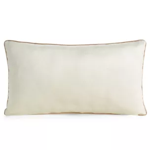 Poduszka 30 x 50 cm welwetowa kremowa z kontrastującą lamówką GAJA 3 Eurofirany