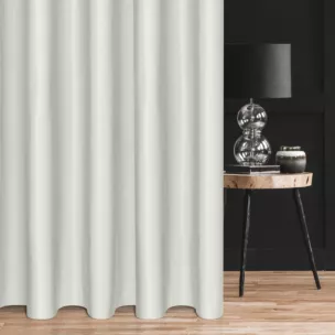 Zasłona szyta na taśmie 5 cm perłowa z satynowej, połyskującej tkaniny