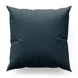 Poszewka szyta GEONOA granatowa z miękkiej tkaniny o naturalnym charakterze z widocznym ozdobnym splotem