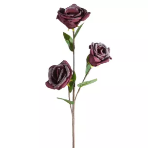 Kwiat sztuczny ciemnofioletowy z plastycznej pianki foamiran 50 cm Eurofirany
