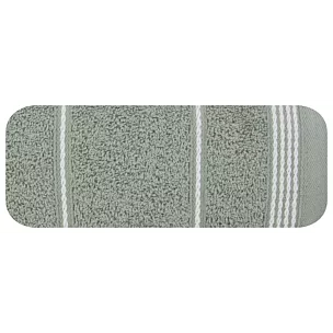 Ręcznik kąpielowy 50x90 cm bawełniany kolor jasnopopielaty ze stębnowaną bordiurą 500 g/m2 MIRA Eurofirany