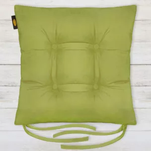 Poduszka na krzesło dwustronna 40 x 40 x 8 cm welurowa jasnozielona ADORE Eurofirany