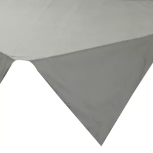 Bieżnik na stół srebrny 85x85 cm welwetowy MELINDA z ozdobną listwą