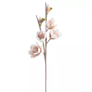 Kwiat sztuczny jasnobrązowy z plastycznej pianki foamiran 69 cm Eurofirany