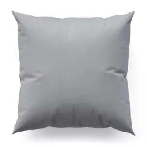 Poszewka szyta srebrna z miękkiej tkaniny o naturalnym splocie w stylu ekologicznym