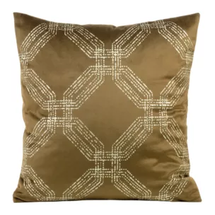 Poszewka na poduszkę 45x45 cm welwetowa z błyszczącym nadrukiem miodowa BLINK 30 Eurofirany