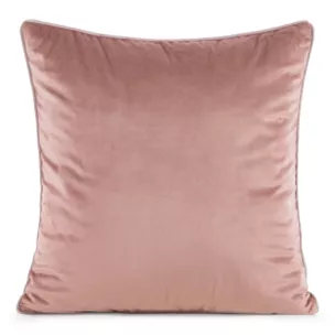 Poszewka na poduszkę 60x60 cm welwetowa o delikatnym połysku z ozdobną lamówką ciemnoróżowa GAJA 2 Eurofirany