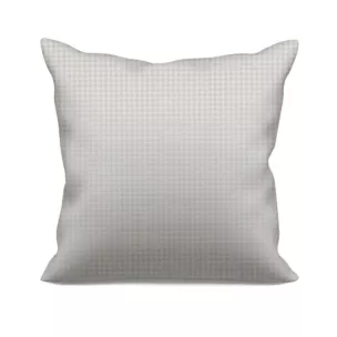 Poszewka szyta kremowa tkanina welwetowa z błyszczącym, metalicznym nadrukiem drobnej pepitki